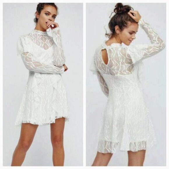 Free People White Rock Candy Lace Dress Small NWT - Picture 1 of 7